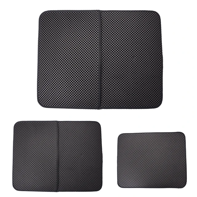Double-Layer Waterproof Cat Litter Mat High Elasticity EVA Foldable Honeycomb Sifting Sanitary Pet Cats Litter Trapper Pad S/M/L