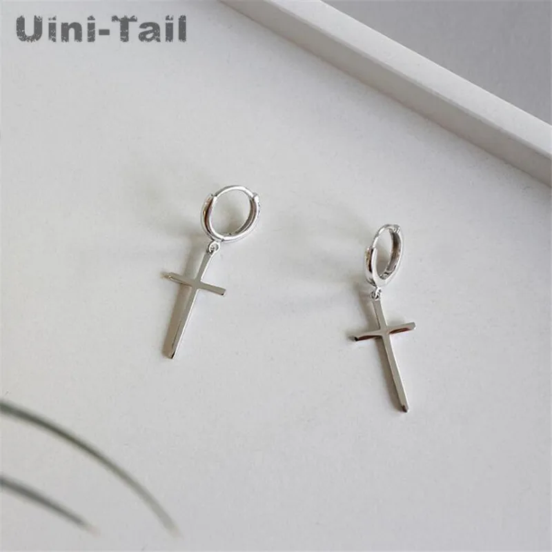 Женские серьги кольца Uini Tail сережки из стерлингового серебра 925 пробы с