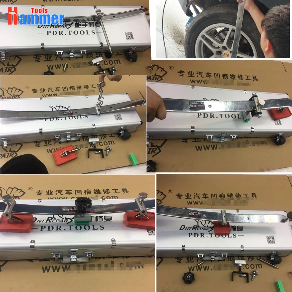 

Flat PDR hook tools paintless dent repair kit flat steel bar bridge puller