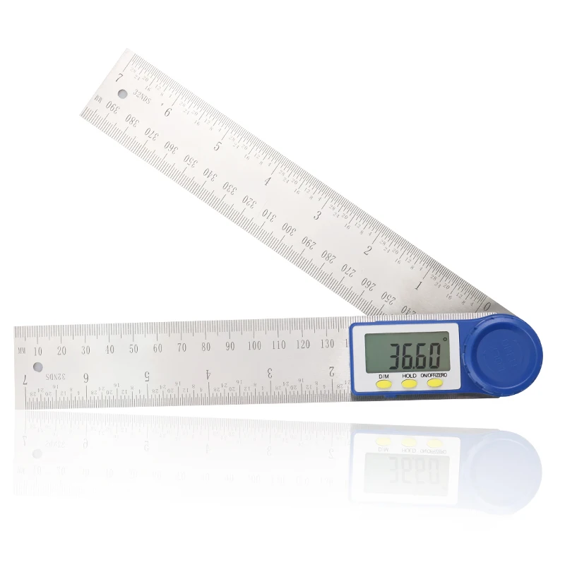  0-200mm 8'' Digital Angle Finder Protractor Stainless Steel Angle Finder Ruler Digital LCD Display 