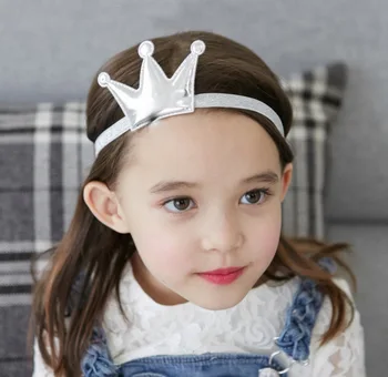 

240pcs/lot Baby Girl Glitter Crown Headband 1st Birthday Crown Princess Crown Headbnad