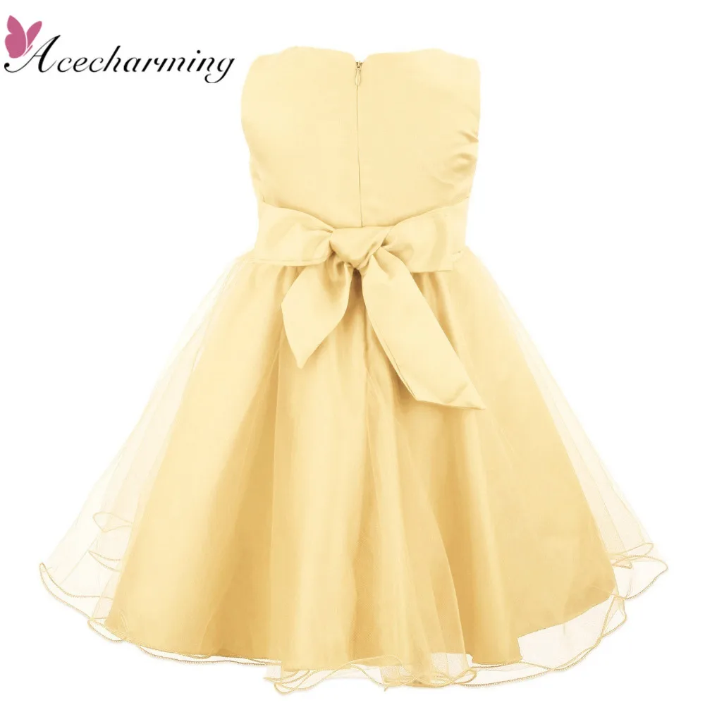 8 цвета лето одежда принцесса лук платье девушки платья для детей свадьба день рождения одеяние fille enfant
