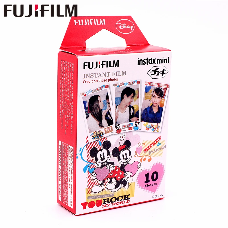 Оригинальная фотобумага Fujifilm Instax Mini MICKEY Friend 10 листов для мгновенной печати камер