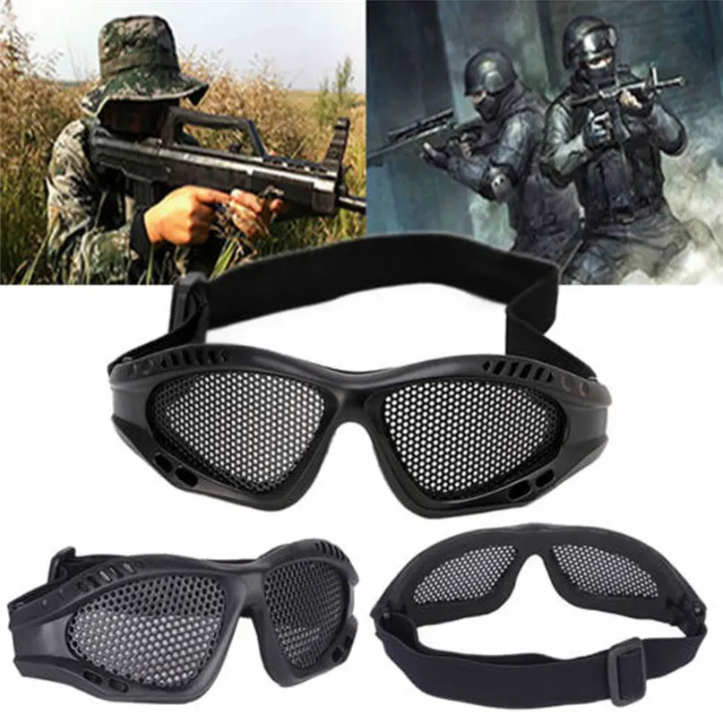 Army Airsoft Goggles Outdoor Protect Eyewear Steel Mesh Eyes Protection Glasses Men Cycling