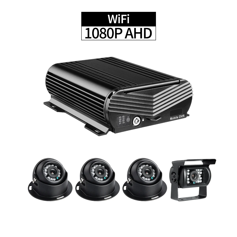  4 piezas AHD 2.0MP cámaras 4 canal WiFi HDD MDVR carretilla elevadora G-sensor/O alarma de visualiz