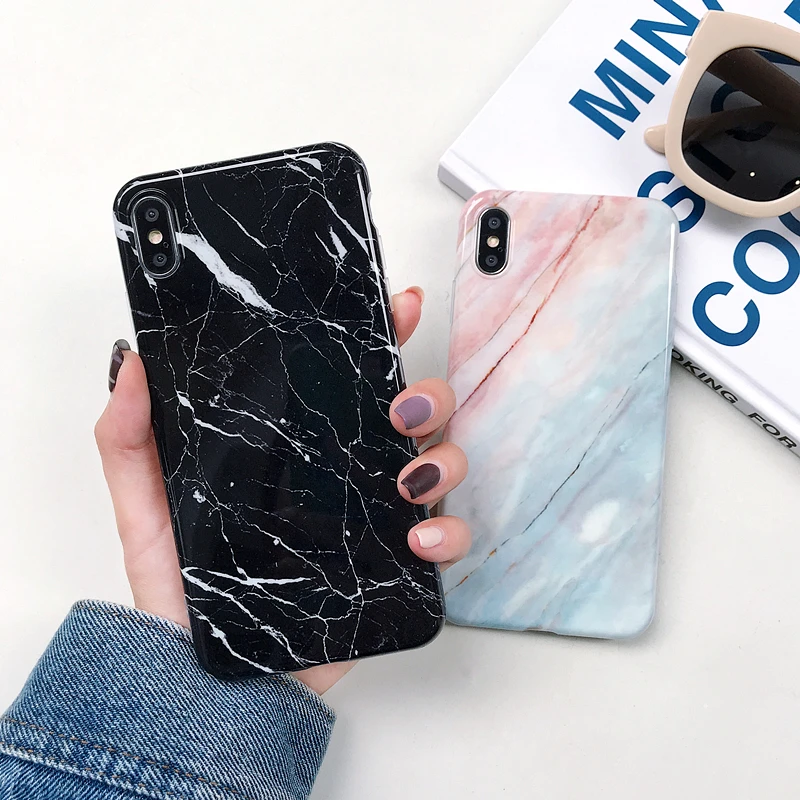 

XR Case Luxury Marble Patterned Case For iPhone XS XR iPhone 6 6S 7 8 Plus Soft Cover For iPhone XS MAX X 10 iphone 7plus Cases