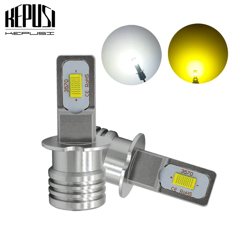 

2x H3 Canbus Error Free Led Fog Light Bulb Auto Car Motor Truck Driving DRL LED Bulbs 12V 24V for Cars White Golden Car styling