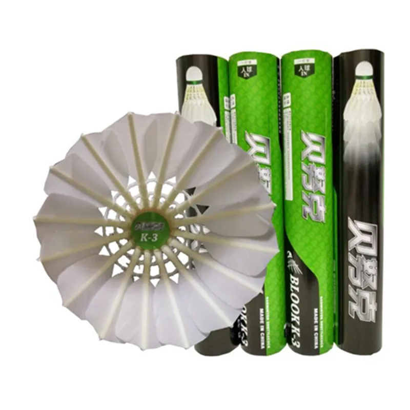 

Speed 74-79 High Quality Badminton Shuttlecocks Goose Feather Durable Birdies Badminton Ball K-3 L426OLB