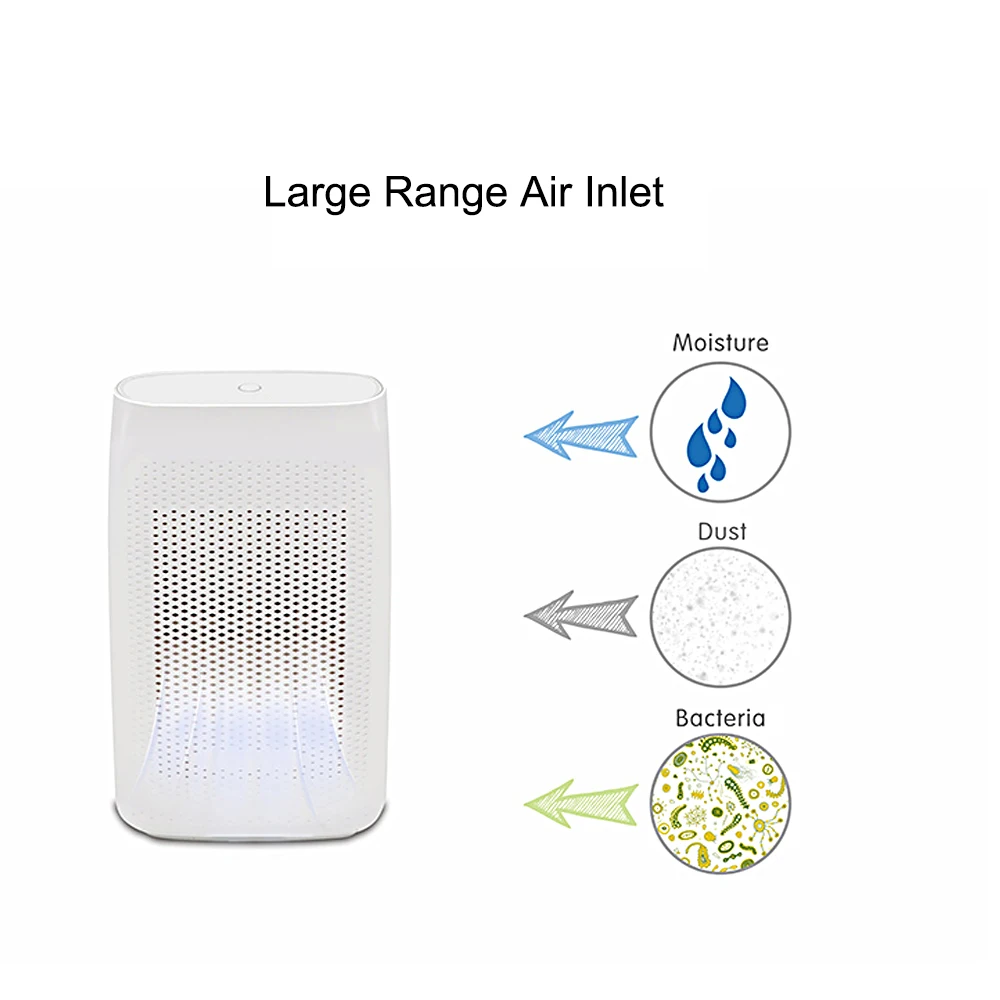 Ультра тихий влагопоглощающий осушитель воздуха для гардероба домашнего использования Электрический мини полупроводниковый осушитель воздуха с емкостью для воды 700 мл