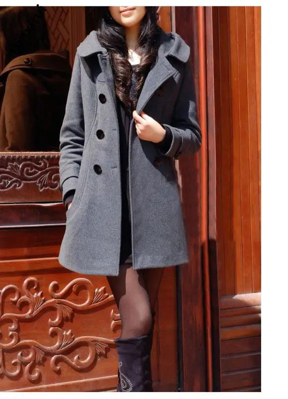 Новинка, зимнее шерстяное пальто с меховым воротником, шерстяная ветровка, женское кашемировое пальто, зимняя женская куртка, большие размеры
