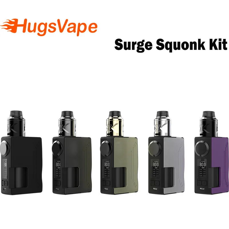 Hugsvape Surge Squonk Kit 80 Вт surge squonk mod с атомайзером piper rda работающим от одной батареи 18650 vs
