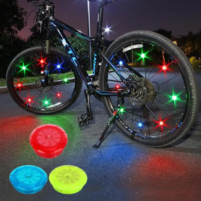 Excellent Durable Cool Shining Bicycle Wheel Spoke Lights Safety Night Cycling Tire Lamp for Mountain Bike Highway Bike Folding Bike 6