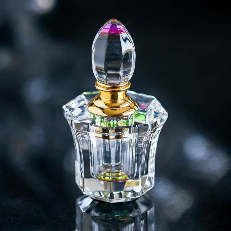 H&d 3ml Vintage Perfume Bottles Crystal Empty Refillable Art Glass Home