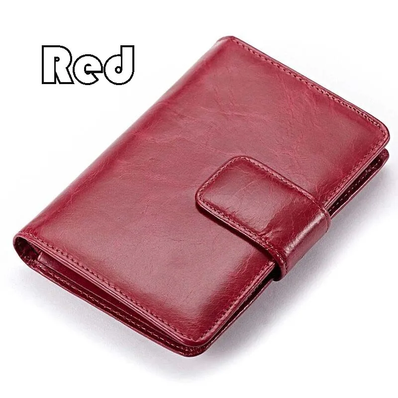 Woman Passport Holder Genuine Leather Wallet & Purse , Purple Hot Pink Navy Blue Black Brown , Oil Wax Cow Leather Woman Passport Holder Genuine Leather Wallet & Purse , Purple Hot Pink Navy Blue Black Brown , Oil Wax Cow Leather
