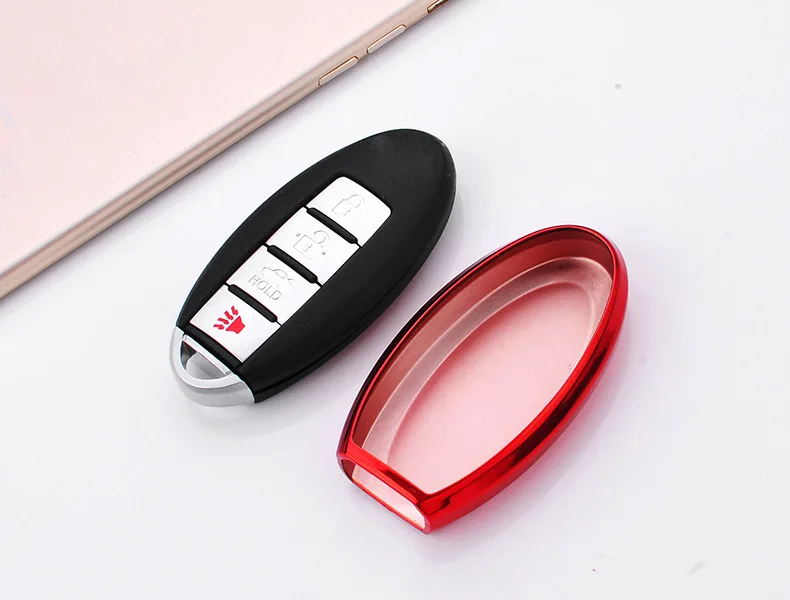 Coque TPU + Porte-clés Pour Clé Audi A3 A4 A5 Q3 Q5 Etc. - Protection Silicone, Remplacement Housse, Couleur Or
