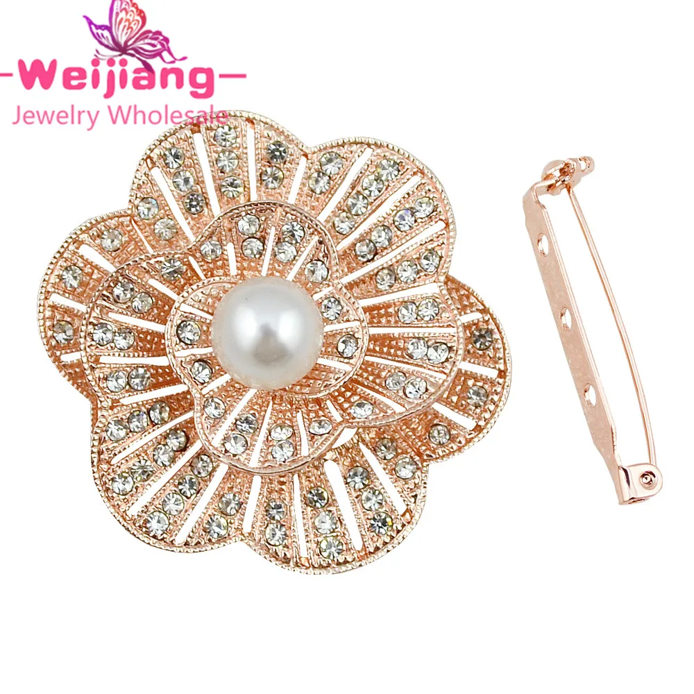 N213 pearl fashion luxury crystal women brooches for gift for wedding