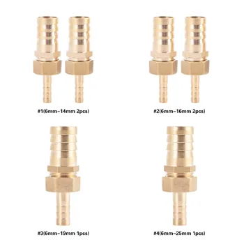 

6mm-14/16/19/25mm Brass Fitting Hose Barb Tail Reducer Reducing Plug Male Connector Joint Copper Coupler Adapter 100% Brand New