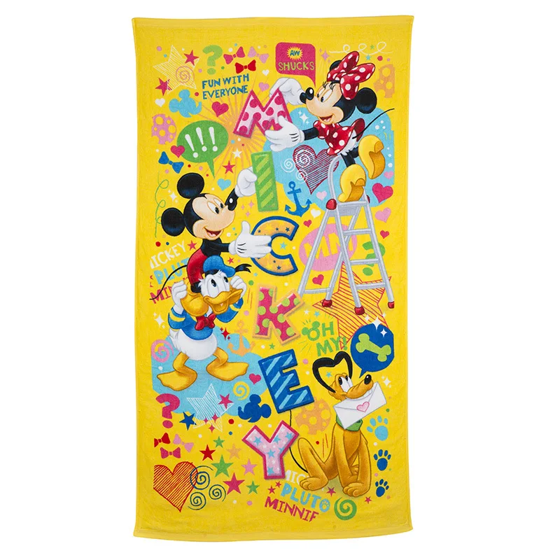 

Disney Cartoon Animation Towels 150*82 Cm Licensed Products 3D Digital Printing New Fashion Fun Park Large Bath Towel