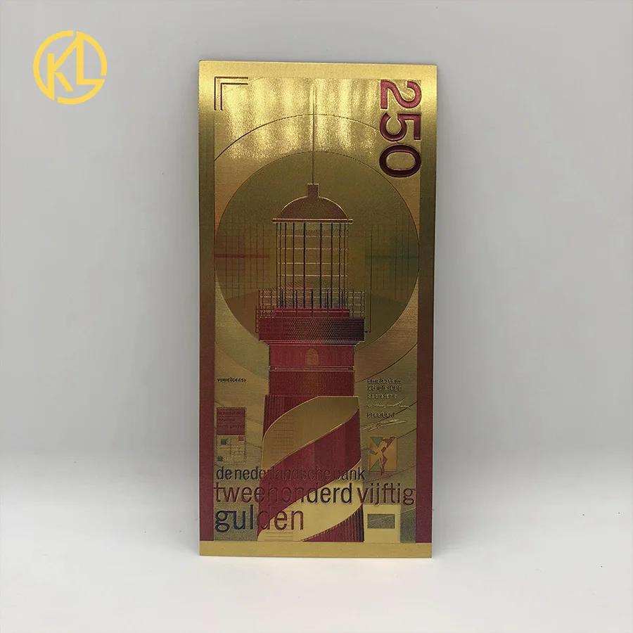 Новинка 1 шт. цветной голландский гуйлер 250 золото 999999 банкнота красивый