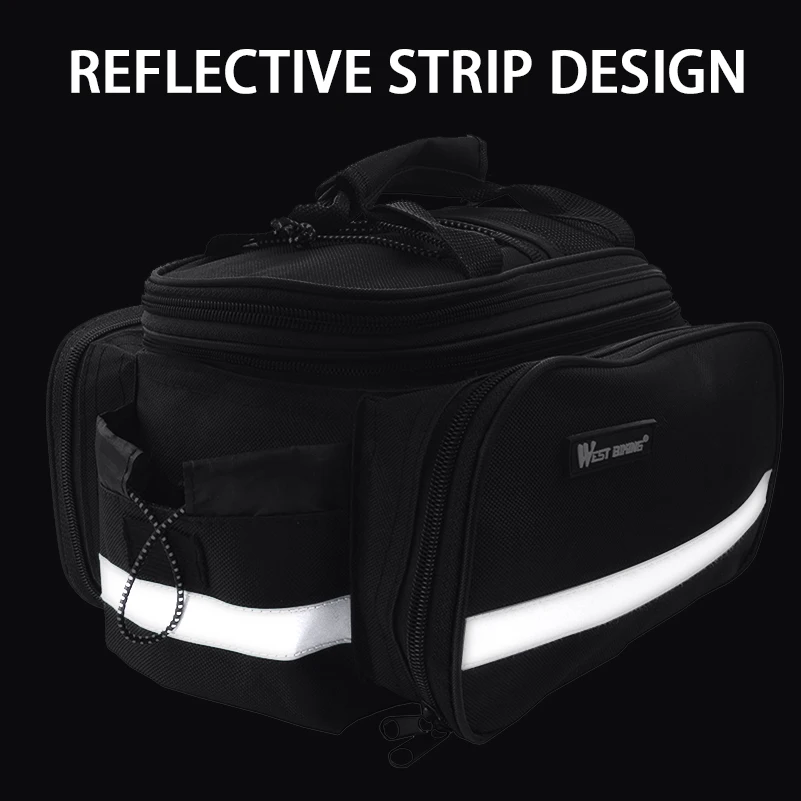 الغربية ركوب الدراجات الدراجات الجمل حقيبة 10-25L حجم للماء ركوب دراجة الرف الخلفي تخزين الأمتعة أكياس عاكسة MTB الدراجة حقيبة