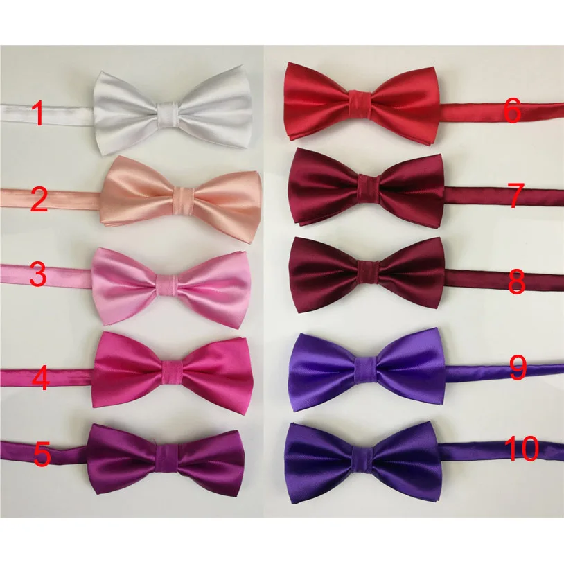 

free shipping handsome shine Top Quality Classic Solid multi Color Bowtie for Men