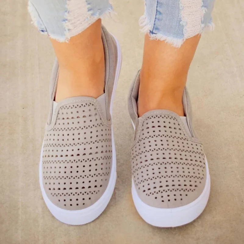 

2019 Spring Women Flats Shoes Platform Sneakers Shoes Woman Leather Shoes Slip On Flats