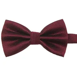 Для мужчин обычный полиэстер Предварительно Связанные Свадебный галстук-бабочка (темно-красный)