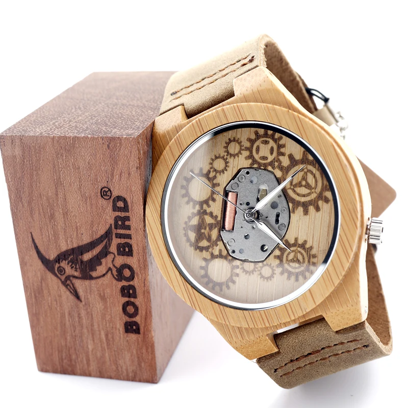 BOBO BIRD Original Wooden Watches Mens Japan Movement Quartz Watch Fashion Casual Analog Wristwatch Relogio Feminino Hot C-B09