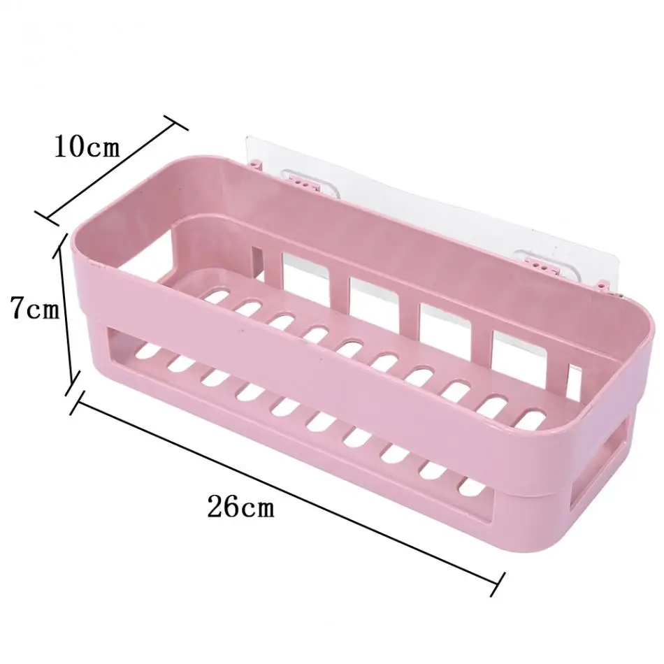 Клейкий органайзер для ванной комнаты, полка для душа, стеллаж для хранения, угловой держатель для шампуня, корзина для кухни, аксессуары для ванной комнаты, дешево