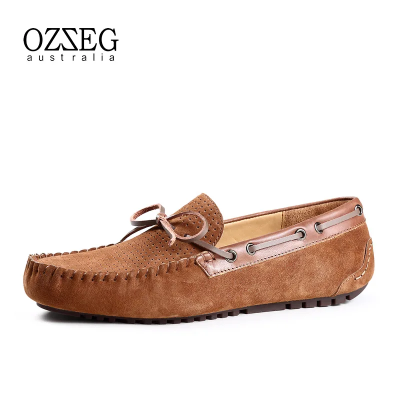 

Spring Summer Men Casual Shoes Genuine Leather Men Loafers Moccasins Slip On Men's Flats Loafers Male Driving Shoes Breathable