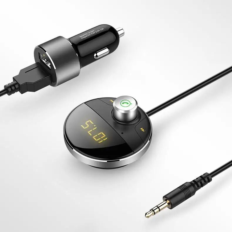 

Dual USB Car Charger FM Transmitter Car Bluetooth Aux Receiver Adapter Bluetooth HandsFree Aux Bluetooth Receiver