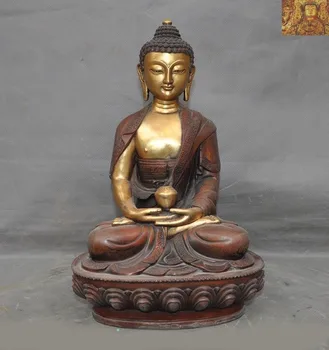 

wedding decoration Tibet Buddhism bronze Gilt Sakyamuni Shakyamuni Tathagata Medicine Buddha statue New Year