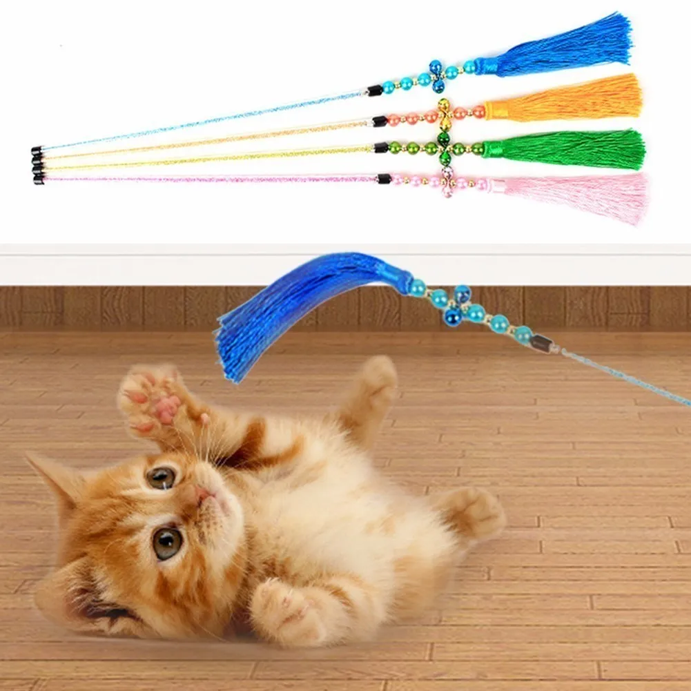 Buy Hot Sale 1pc Pet Cat Toy Cute Tassel Wand Acrylic