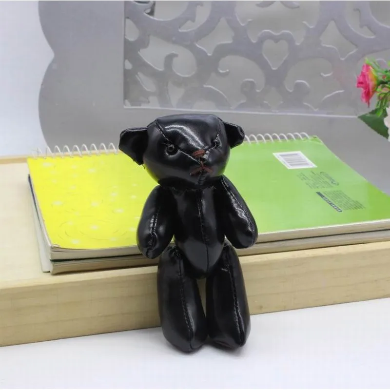 11cm leather teddy bear 11