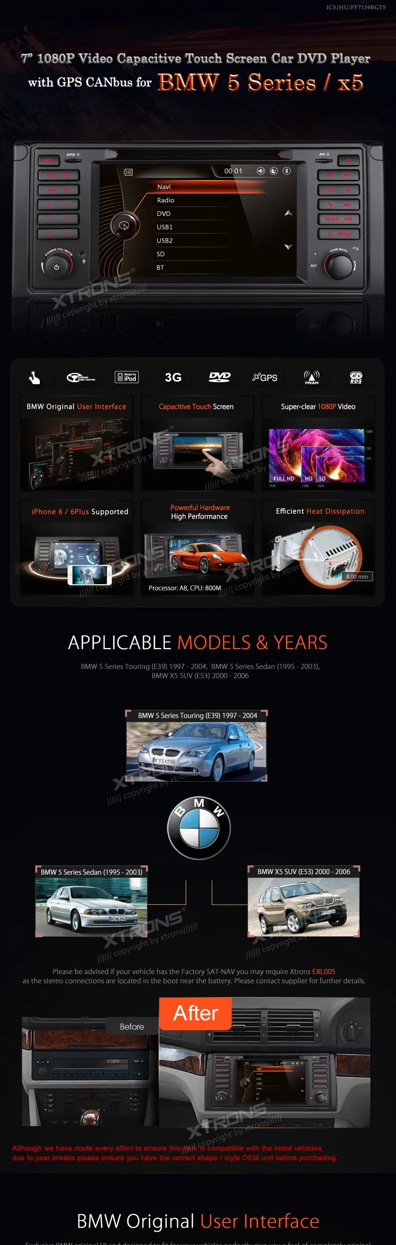 Best Newest 7 1080P Video Capacitive Touch Screen car DVD Player with GPS Canbus For BMW 5 Series/x5 0 Best Newest 7 1080P Video Capacitive Touch Screen car DVD Player with GPS Canbus For BMW 5 Series/x5 0