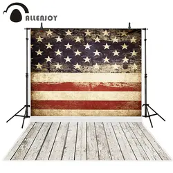 Allenjoy фотографии фоном День Независимости старинные флаг деревянный пол Фото Студия фонов настроить