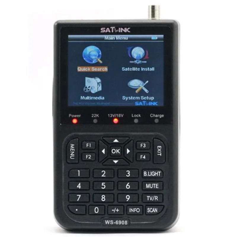 [Подлинный] спутниковый ТВ ресивер SATLINK WS 6908 FTA цифровой сигнал Finder ЖК экран 3 5