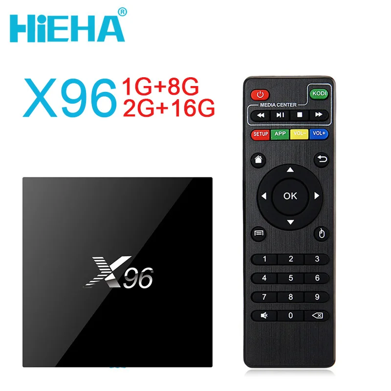 

X96 Android 6.0 TV Box Amlogic S905X Quad Core Mali-450 1GB/8GB 2GB/16GB WIFI HDMI 4K HD Set Top Box Media Player PK Mi Box