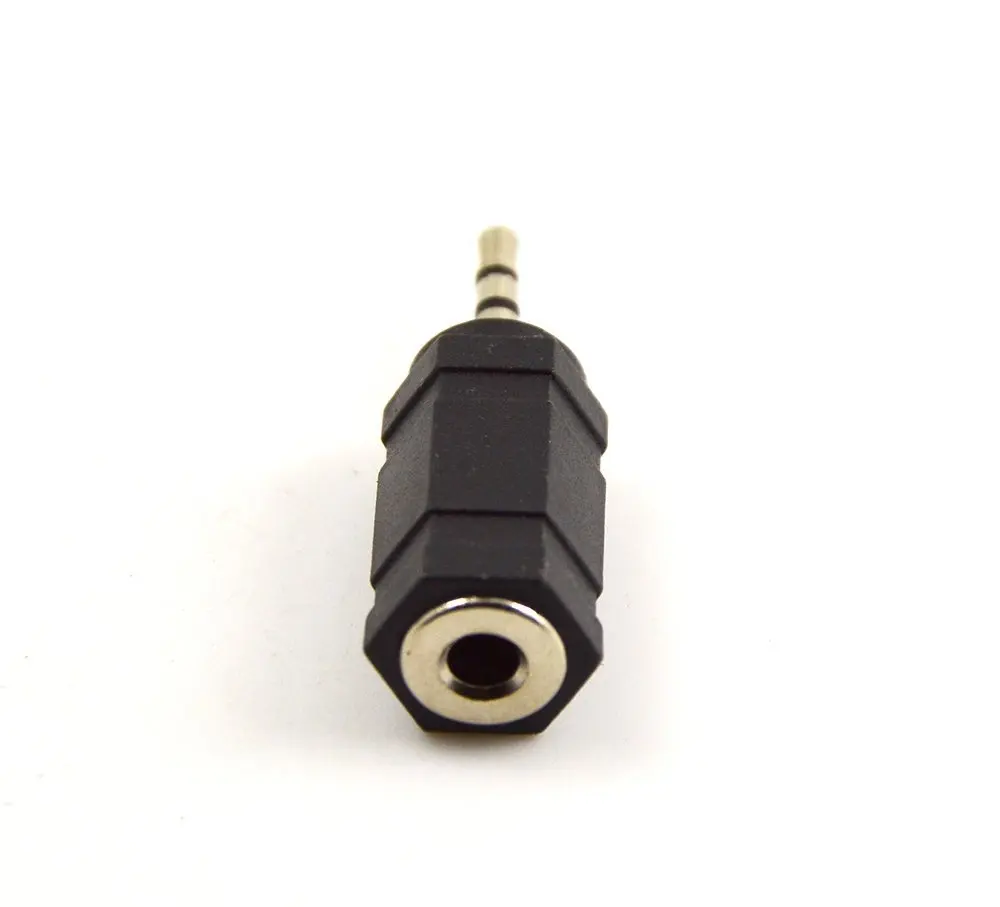 100 pcs High quality 3 5mm Female to 2 5mm Male Stereo Audio Adapter Converter HEADPHONES EARPHONEs Jack