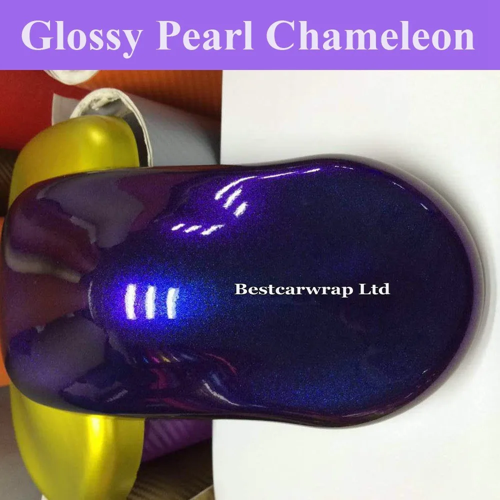 high gloss pearl blue purple Car wrapping Chameleon Film (4)