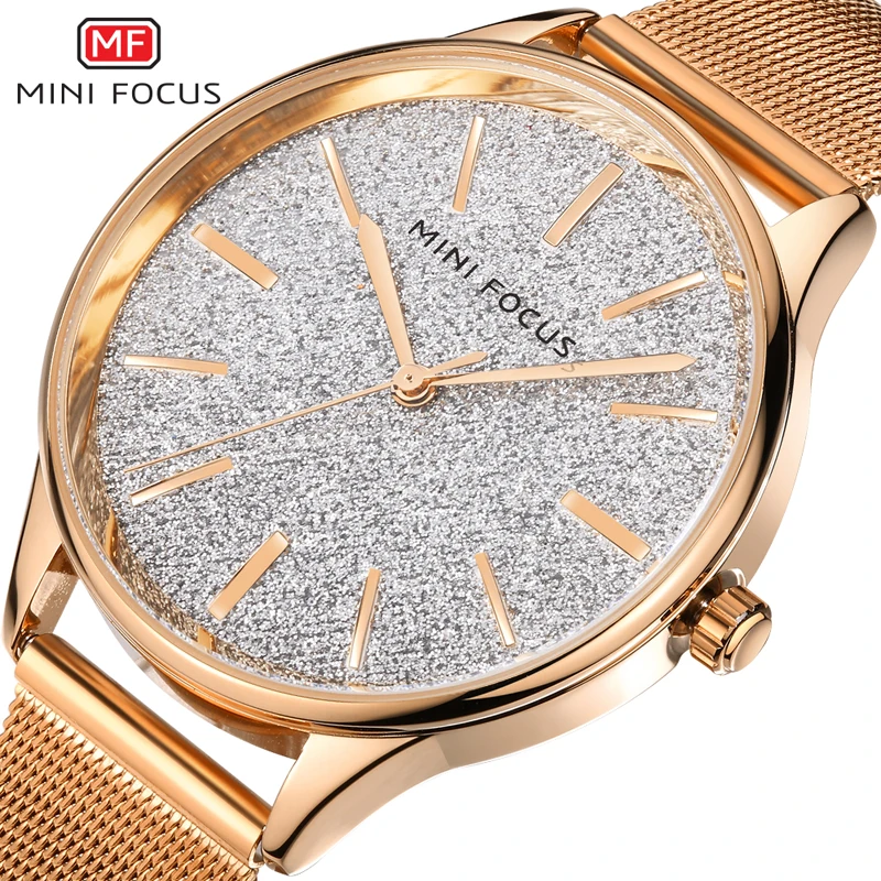 

MINIFOCUS 2017 Fashion Women Dress Watches Luxury Women's Casual Ladies Rhinestone Quartz Watch Wristwatches Relogio Feminino