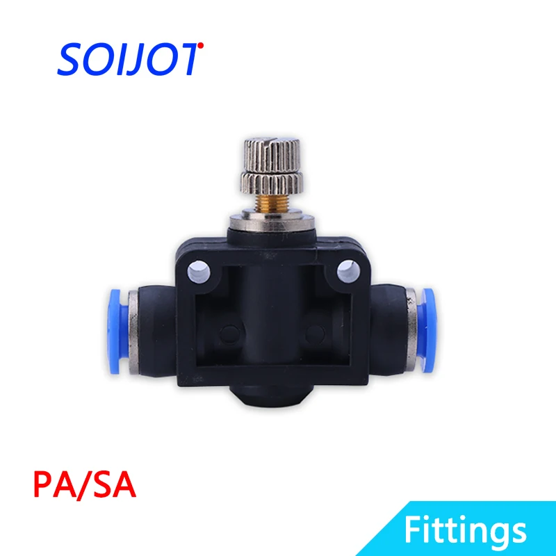 

1Pc PA/SA connector manual component plastic combination direct governor throttle valve quick push tube pneumatic joint