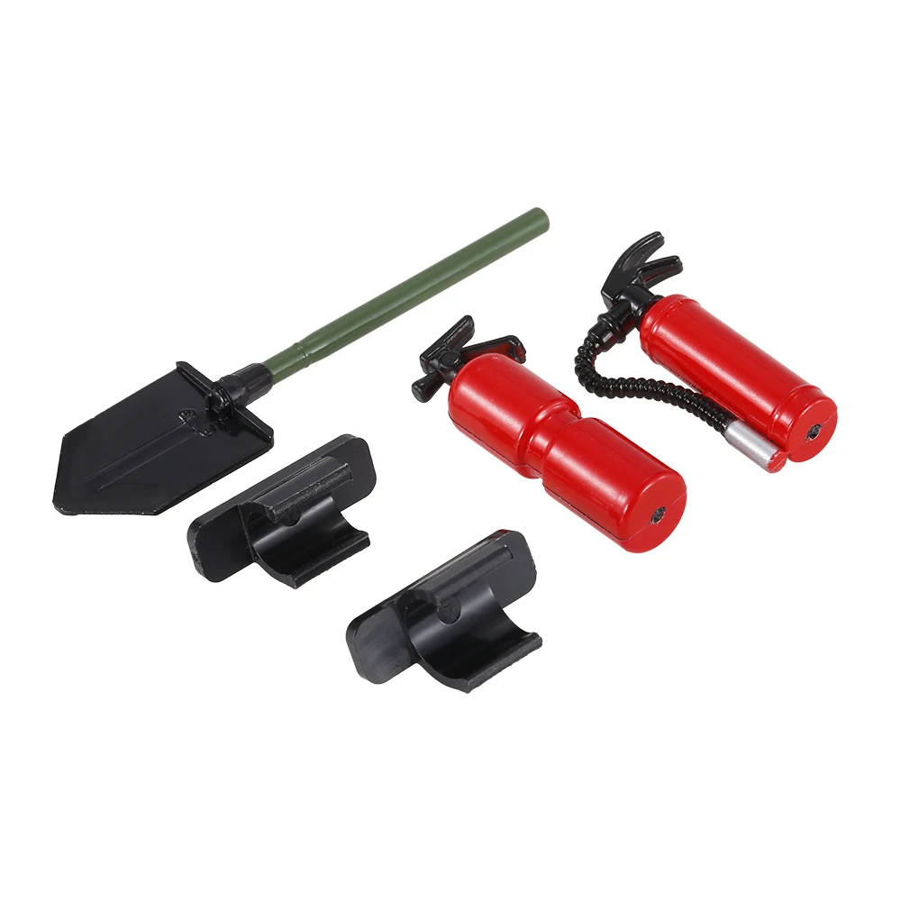 RC Car Parts AX-20008B Decoration Tools Spade Fire Exstinguisher for 110 Traxxas HSP Redcat TAMIYA CC01 SCX10 D90 RC Crawler (1)