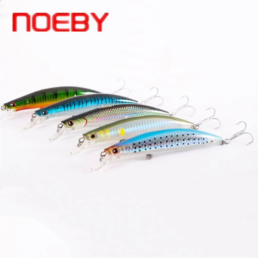 NOEBY Minnow приманки 100 мм/120 мм/135 мм 16g/22g/28 г Floating0 2.5m жесткий пластик наживка Brouch