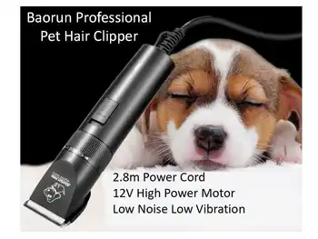 

Baorun Powerful AC Electric Dog Cat Hair Trimmer 110~240V Pet Fur Cutting Machine tools Animal Hair Clippers 2.8m Power Cord S1