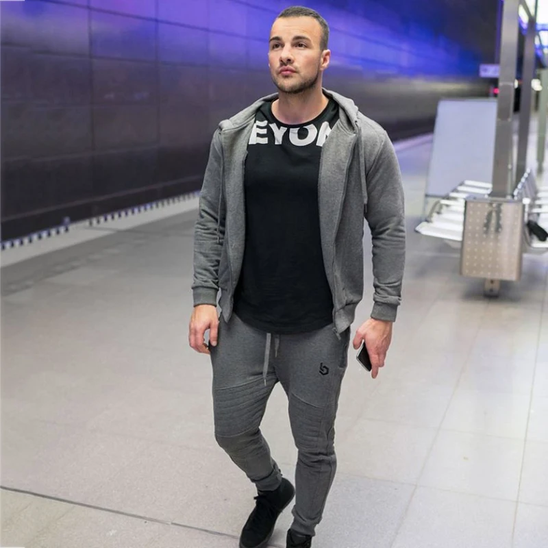 Mens tracksuit Set Joggers Suits Male (16)