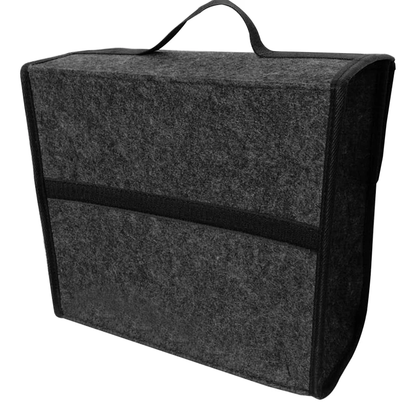Мягкий шерстяной войлочный органайзер для багажника автомобиля 30*16*29 см, коробка для хранения автомобиля, сумка, огнестойкая посылка, одеяло, инструмент