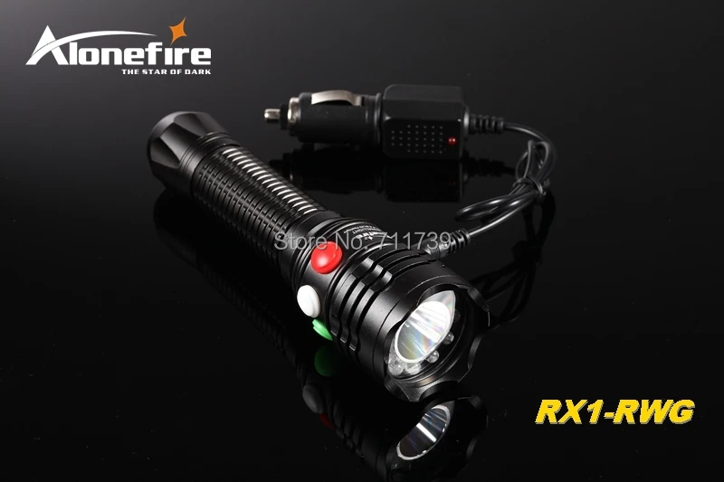 AloneFire RX1 Q5 светодиодный сигнальный светильник для железной дороги, светильник-вспышка, красный, белый, зеленый, 18650 Перезаряжаемый USB зарядка, уличный аварийный светильник-вспышка