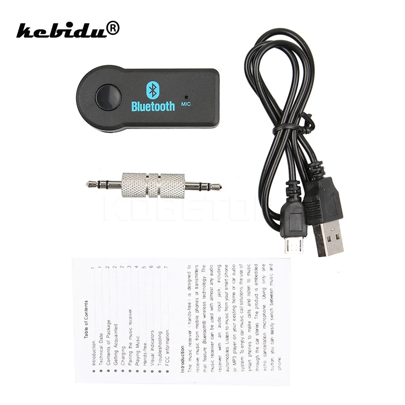 

Mini 3.5MM Jack AUX Audio Bluetooth Wireless Handsfree Speaker Headphone Adapter A2DP USB MP3 Music Receiver Car Kit for iphone