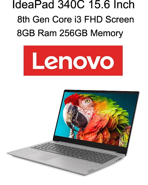 Lenovo IdeaPad 340C 15,6 дюймовый ноутбук с процессором 8-го поколения Core i3 8 ГБ ОЗУ 256 ГБ памяти FHD экран USB3.0